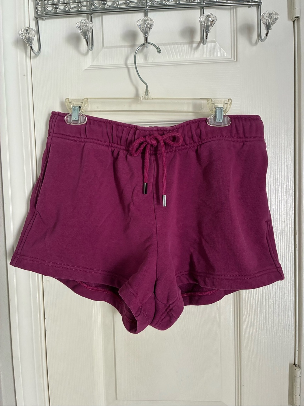 Athleta Deep Magenta Drawstring Athletic Shorts